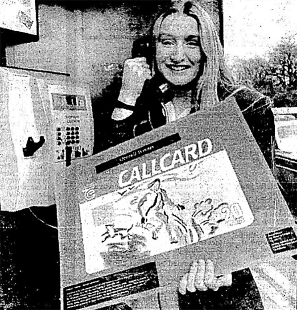 Aisling Aylward, Telecom Eireann Design a Callcard Competition Winner 1993