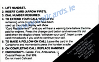 Cottage Black back 20u Callcard (back)