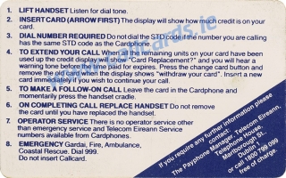 An tOireachtas 1991 Callcard (back)