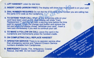 Trinity College Callcard (back)