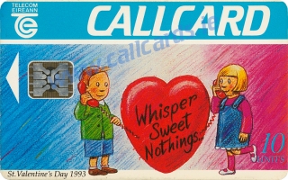 St. Valentines Day 1993 Callcard (front)