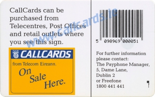 Royal Hospital Kilmainham Stamp & Coin Collectors Fair Callcard (back)