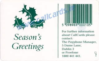 Christmas 1993 Callcard (back)