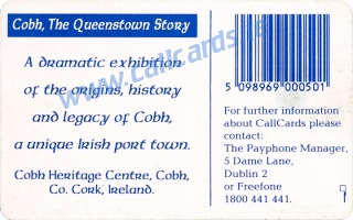 Cobh Heritage Centre Callcard (back)