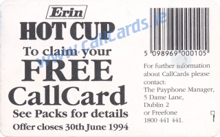 Erin Hot Cup Callcard (back)