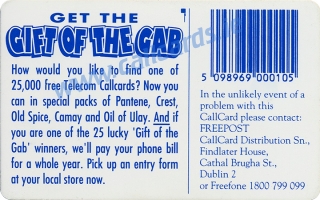 Proctor & Gamble Callcard (back)