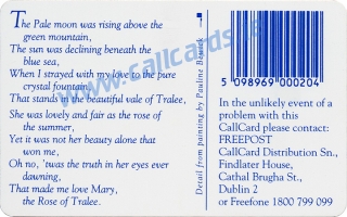 Rose of Tralee 1994 Callcard (back)