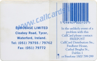 Eurobase Callcard (back)