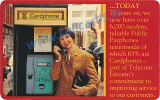 Ireland's First Public Call Box Callcard (back)