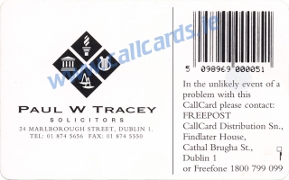 Tracey Solicitors - Calls for Justice Callcard (front)