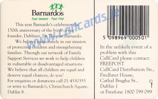 Barnardos Callcard (back)