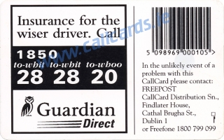 Guardian Direct Callcard (back)