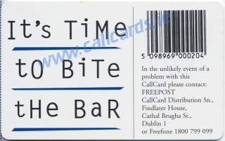 Time Out Bar Callcard (back)