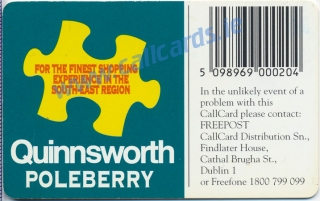 Quinnsworth Poleberry Callcard (back)