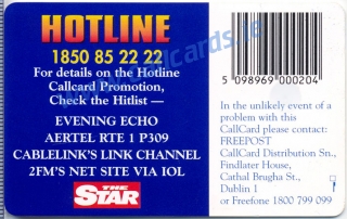 2FM Hotline Callcard (back)