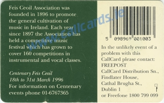 Feis Ceoil Callcard (back)