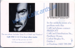 George Michael Callcard (back)