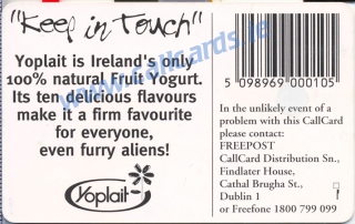 Yoplait Yougart (Zig & Zag) Callcard (back)