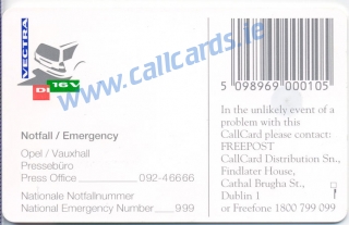 Opel A.G. Callcard (back)