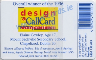 Design a Callcard 1996 Callcard (back)