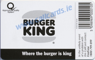 Burger King Callcard (back)