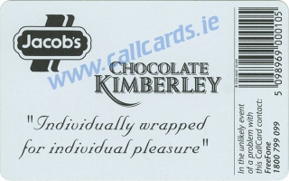 Jacobs Chocolate Kimberley Callcard (back)