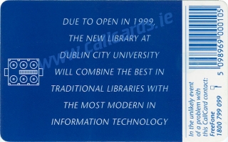 Dublin City University DCU Callcard (back)