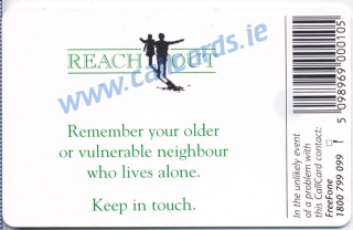 Reach Out Campaign 1997 Callcard featuring Ronan Keating (back)