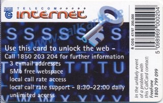 Telecom Internet Callcard (back)