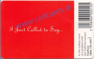 Valentines Day (Heart 2 Heart) 1998 Callcard (back)