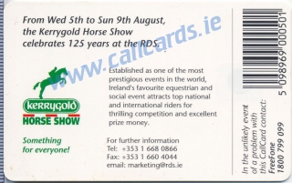 Kerrygold Horse Show Callcard (back)