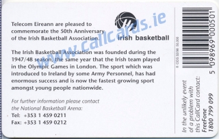 Irish Basketball Callcard (back)