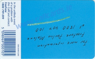 Telecom Eireann Blank Promotion Callcard (back)