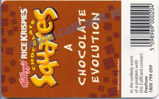 Kellogg's Rice Krispies Chocolate Squares Callcard (back)