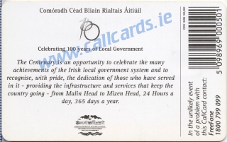 Local Government Callcard (back)