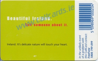 Beautiful Ireland (Tourist) Girl Callcard (back)