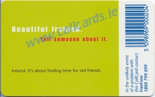 Beautiful Ireland (Tourist) Pub Callcard (back)