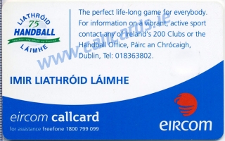 Irish Handball Callcard (back)