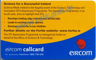 Science Week Callcard (back)