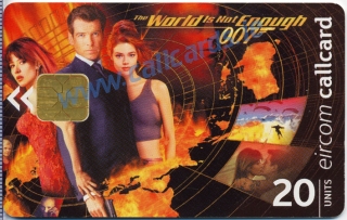 James Bond "The World is not Enough" Callcard (front)