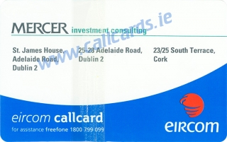 Mercer Callcard (back)