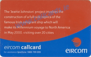 Jeanie Johnson Callcard (back)