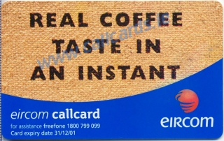 Kenco Coffee Callcard (back)