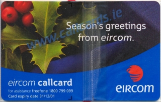 Christmas 2000 Callcard (back)