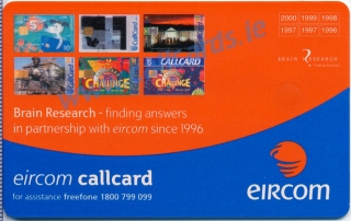 Callcard Collectors Fair 2001 Brain Research Callcard (back)