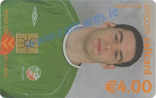 Richard Sadlier World Cup 2002 Callcard (front)