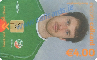 Kenny Cunningham World Cup 2002 Callcard (front)